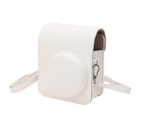 Funda Protectora para Cámara Instantánea, Bolsa de Cámara Retro de PU con Correa Extraíble Ajustable, Cubierta Protectora a Prueba de Lluvia y Arañazos (White)