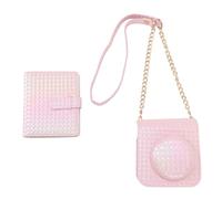 Funda Protectora para Cámara Instantánea, Cubierta Superior Extraíble de Cuero PU con Correa de Hombro Ajustable y Desmontable, Bolsa de Transporte para álbum de Fotos para Mini