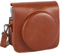 Funda protectora para cámara instantánea Fujifilm Square SQ6, color dorado rubor, funda de cuero vegano de alta calidad con correa desmontable (marrón)
