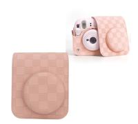 Funda Protectora para Cámara Mini 12, Linda Funda Protectora para Cámara a Cuadros de Cuadros Vintage, Bolsa de Almacenamiento de Viaje Portátil con Correa Ajustable para el