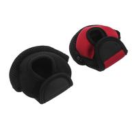 Funda Protectora para Carretes de Pesca de Nailon Resistente, Tamaño Mediano, Bolsa Organizadora Ligera en Negro y Rojo, 2 Unidades para Almacenamiento y Transporte al Aire Libre