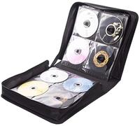 Funda protectora para CD/DVD, organizador de almacenamiento portátil con asa de transporte, sostiene CDs, DVD, discos de videojuegos Blu Ray, Black, Holds 256 CD's, Compacto