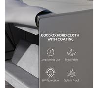 Funda protectora para columpio de tres plazas Outsunny de 205 x 124 cm, impermeable, color gris