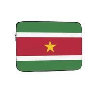 Funda protectora para computadora portátil con estampado de bandera de Surinam de 13 pulgadas, esencial para viajes de negocios y oficina