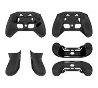 Funda protectora para controlador de juego para FLYDIGI Vader 4 Pro - Silicona flexible, puerto completo y acceso a botones, absorción de golpes (negro)