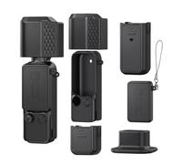 Funda protectora para DJI Osmo Pocket 4, funda de agarre de silicona suave con protección de pantalla y lente, ligera, antiarañazos, accesorios de piel ajustados para Pocket 4 (negro)