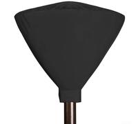 Funda protectora para el cabezal del calentador de patio con cremalleras laterales de longitud completa, cierre de correa inferior, bolsa de almacenamiento resistente al polvo y a los rayos UV (210D