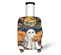 Funda Protectora para Equipaje de 18 a 21 Pulgadas con diseño de Luna Llena Espeluznante para Halloween. Funda para Equipaje de Viaje, fácil de Colocar y Quitar. Funda Protectora para Maleta de Hallo
