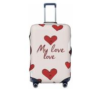 Funda protectora para equipaje de viaje, con forma de corazón, color chocolate, lavable, elastano, elástica, para equipaje, de 45,7 a 81,3 cm, rojo (Red Butterfly), S