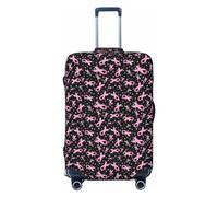 Funda protectora para equipaje de viaje - Concientización sobre el cáncer de mama-E antiarañazos, para equipaje de 18 a 32 pulgadas, Black, L