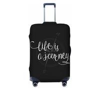 Funda Protectora para Equipaje de Viaje, diseño Vintage Life Journey con Estampado de Doble Cara, se Adapta a Equipaje de 18 a 32 Pulgadas, Fundas para Equipaje para niños y Adultos, Grande