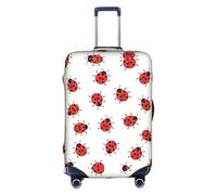 Funda protectora para equipaje, funda de maleta con estampado infinito moteado, accesorios estéticos de viaje, cremallera invisible, White, XL