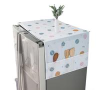Funda protectora para frigorífico y lavadora - PEVA resistente al polvo, tela impermeable con compartimentos de almacenamiento para artículos esenciales de cocina (4)