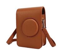 Funda Protectora para Fujifilm Instax Mini EVO, Bolsa de Cámara de Cuero PU Retro con Correa Ajustable Extraíble para Fujifilm Instax Mini EVO (Marrón)
