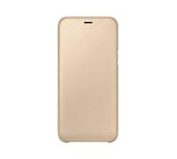 Funda protectora para Galaxy A6 Flip Wallet, Dorado