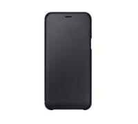 Funda protectora para Galaxy A6 Flip Wallet, Negro
