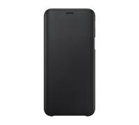 Funda protectora para Galaxy J6 Flip Wallet, Negro