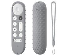 Funda protectora para Google TV Streamer 4K TV 2024, funda de silicona suave para control Google GY3LE a prueba de polvo y caídas (gris claro)