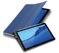 Cadorabo Funda Tableta para Huawei MediaPad T5 10 (10.1" Zoll) in Azul Oscuro Jersey - Cubierta Proteccíon Bien Fina en Cuero Artificial en Estilo Libro SIN Auto Wake Up e Función de Suporte