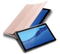 Cadorabo Funda Tableta para Huawei MediaPad T5 10 (10.1" Zoll) in Oro Rosa Pastel - Cubierta Proteccíon Bien Fina en Cuero Artificial en Estilo Libro SIN Auto Wake Up e Función de Suporte