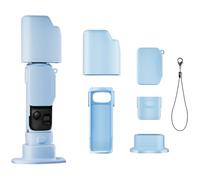 Funda protectora para Insta360 Luna Ultra, funda de silicona suave con soporte de base de escritorio, cubierta de lente de pantalla de cámara completa, protector de protección completa para accesorios