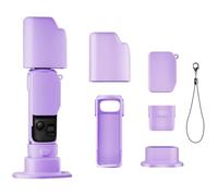 Funda protectora para Insta360 Luna Ultra, funda de silicona suave con soporte de base de escritorio, cubierta de lente de pantalla de cámara completa, protector de protección completa para accesorios