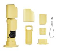Funda protectora para Insta360 Luna Ultra, funda de silicona suave con soporte de base de escritorio, cubierta de lente de pantalla de cámara completa, protector de protección completa para accesorios