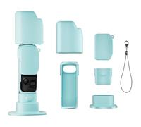 Funda protectora para Insta360 Luna Ultra, funda de silicona suave con soporte de base de escritorio, cubierta de lente de pantalla de cámara completa, protector de protección completa para accesorios