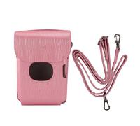 Funda Protectora para Instax Mini Link 2, Funda para Impresora Fotográfica de Teléfono Inteligente, Funda de Cuero PU con Correa Ajustable para el Hombro (Pink)