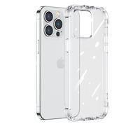 Funda protectora para iPhone 14 con carcasa reforzada, ganchos y soporte transparente.