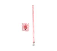 Funda protectora para juguete interactivo Bitzee, piel de silicona anticaída con correa, cubierta completa a prueba de polvo para mascotas digitales, funda portátil de 8 cm (rosa)