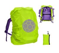 Funda protectora para la lluvia, impermeable y reflectante, con correa de hebilla (18 - 35 L), compatible con ergobag, Scout, Step by Step, McNeill, DerDieDas, Herlitz (fútbol)