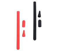 Funda Protectora para Lápiz 2 de Silicona, Juego de 2 Sets | Decoracion Colegio, Rojo y Negro, Ajuste para Stylus Pen, Diseño Simple y Forma Lovely