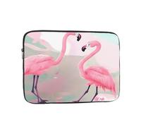 Funda protectora para laptop, duradera, a prueba de golpes, adecuada para MacBook, HP, Asus / Dell, Lenovo, Acer y otras fundas interiores para laptop, Love Flamingo
