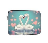 Funda protectora para laptop, duradera, a prueba de golpes, adecuada para MacBook, HP, Asus/Dell, Lenovo, Acer y otras fundas interiores para laptop, The Swan in Love
