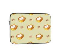 Funda protectora para laptop, duradera, a prueba de golpes, adecuada para MacBook, HP, Asus/Dell, Lenovo, Acer y otras fundas interiores para laptop, diseño de gato de dibujos animados, café