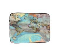 Funda protectora para laptop, duradera, a prueba de golpes, apta para MacBook, HP, Asus/Dell, Lenovo, Acer y otras fundas interiores para laptop, mapa del mundo de dibujos animados