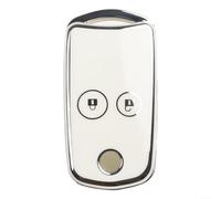 Funda protectora para llave de coche con tapa de 2 botones blanca compatible con Civic para Accord para Jazz para CR-V HR-V para CR-Z, sistema de entrada remota carcasa protectora con choque