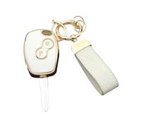 Funda Protectora para Llave De Coche De 2 Botones para Renault para Clio para Logan para Duster para Megane para Sandero para Kangoo para Laguna(White Set A)