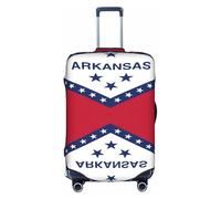 Funda protectora para maleta, con diseño de bandera del estado de Arkansas, elástica, lavable, antiarañazos, ajuste de 18 a 32 pulgadas, White, S