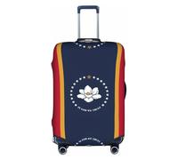 Funda protectora para maleta, con diseño de bandera del estado de Mississippi, elástica, lavable, antiarañazos, ajuste de 18 a 32 pulgadas, White, M