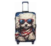 Funda protectora para maleta, con lentes de sol, antiarañazos, para equipaje, 45,7 a 81,3 cm, adecuada para viajes, viajes de negocios, White, X-Large
