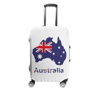 Funda Protectora para Maleta De Viaje Se Adapta A Maletas De 18 A 32 Pulgadas Divertida Y Moderna con Estampado De La Bandera De Australia Muy Elástica Lavable Talla M