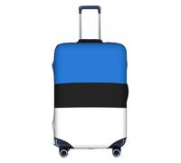 Funda protectora para maleta, diseño de bandera de Estonia, elástica, lavable, antiarañazos, ajuste de 45,7 a 81,3 cm, White, XL
