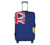 Funda protectora para maleta, diseño de bandera de las Islas Turcas y Caicos, elástica, lavable, antiarañazos, ajuste de 45,7 a 81,3 cm, White, S