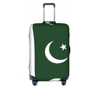 Funda protectora para maleta, diseño de bandera de Pakistán, elástica, lavable, antiarañazos, ajuste de 45,7 a 81,3 cm, White, XL