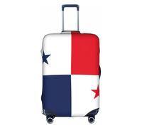 Funda protectora para maleta, diseño de bandera de Panamá, elástica, lavable, antiarañazos, ajuste de 45,7 a 81,3 cm, White, L