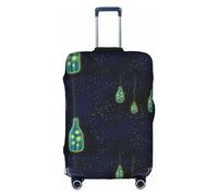 Funda protectora para maleta, diseño de botella de Under The Night Sky, elástica, lavable, antiarañazos, varios tamaños, Blanco, L
