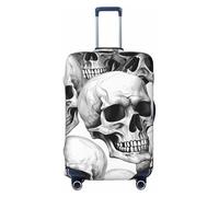 Funda protectora para maleta, diseño de calavera de Halloween, Día de Muertos, elástica, antiarañazos, a prueba de polvo, se adapta a 45,7 a 53,3 cm