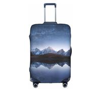 Funda protectora para maleta, diseño de cielo nocturno con la Vía Láctea, elástica, lavable, antiarañazos, ajuste de 18 a 32 pulgadas, White, M